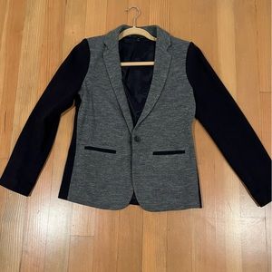 Jcrew navy and grey two tone wool blazer